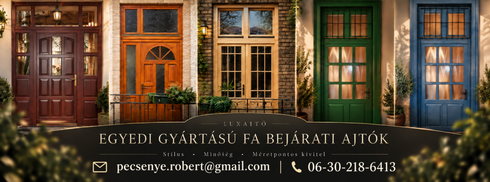 egyedi fa bej&aacute;rati ajt&oacute;